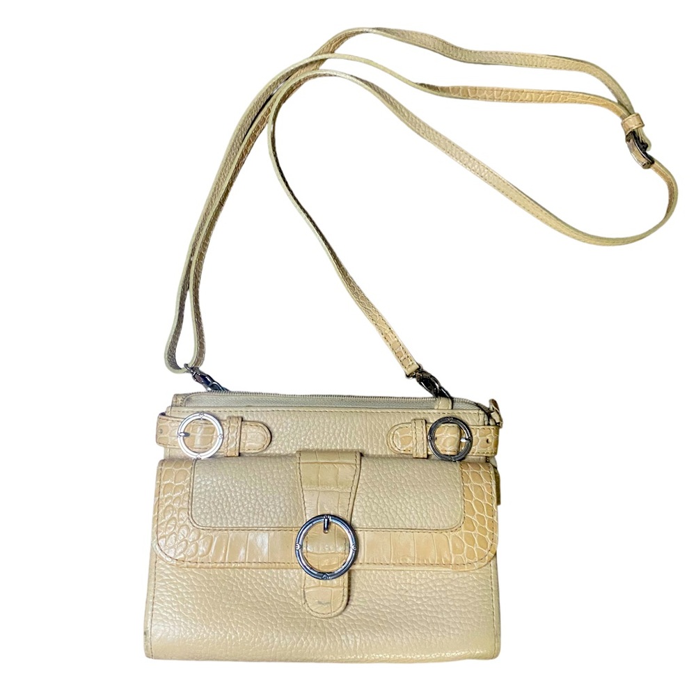 Vintage Cute Brighton Cream Crossbody Organizer Wallet